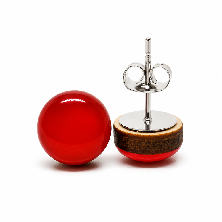 Lipstick Red Stud Earrings by Candi Cove Designs