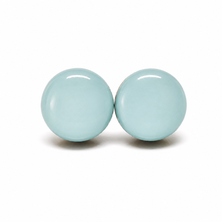 Light Blue Stud Earrings by Candi Cove Designs