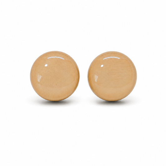 Driftwood Tan Stud Earrings by Candi Cove Designs