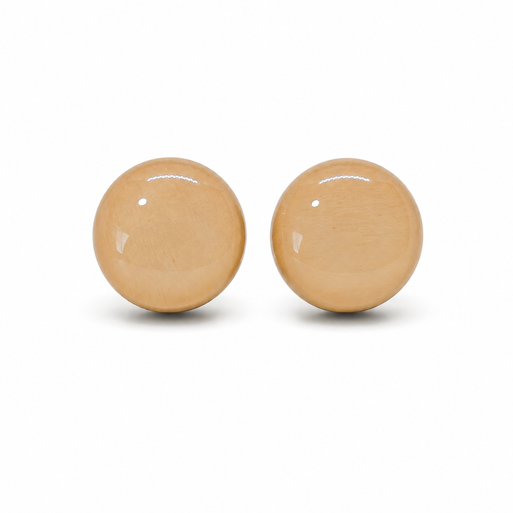 Driftwood Tan Stud Earrings by Candi Cove Designs