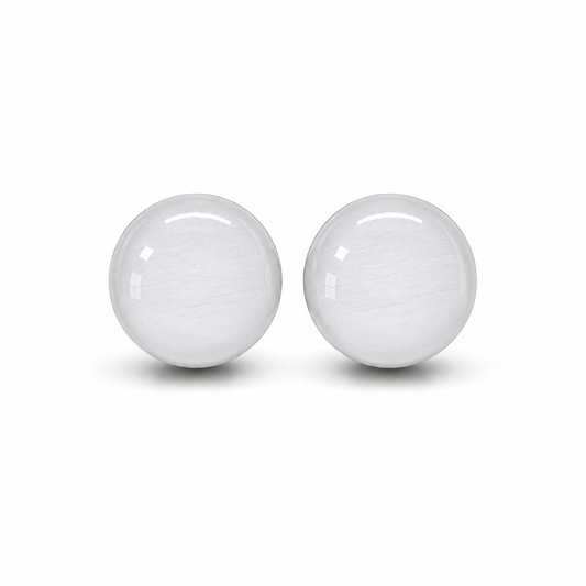 Light Grey Stud Earrings by Candi Cove Designs
