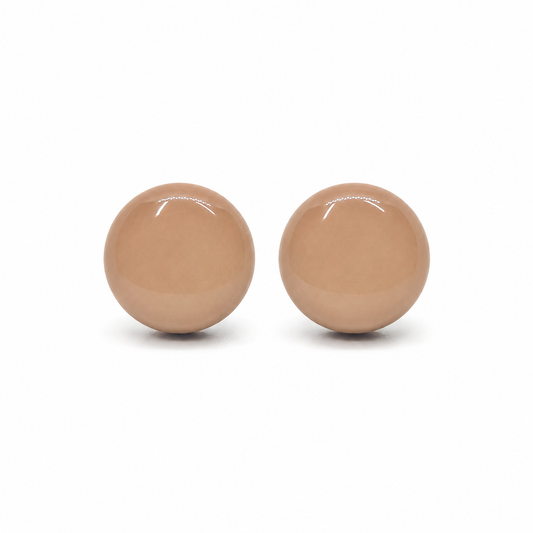 Mocha Stud Earrings by Candi Cove Designs