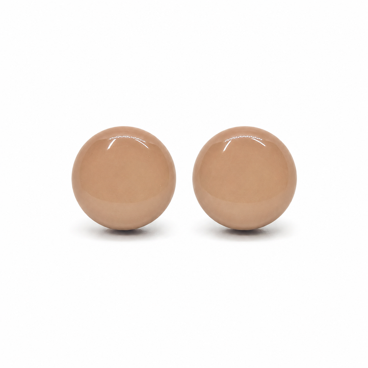 Mocha Stud Earrings by Candi Cove Designs