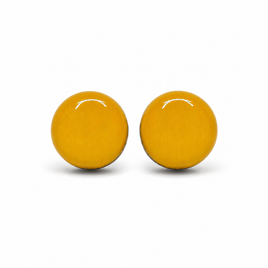 Mustard Yellow Stud Earrings by Candi Cove Designs