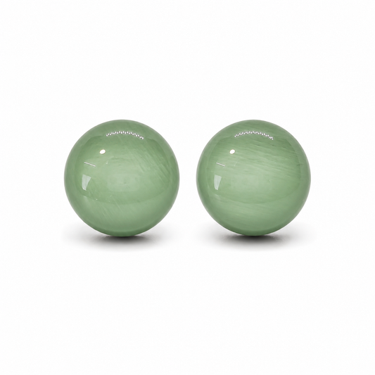 Shrub Green Stud Earrings by Candi Cove Designs