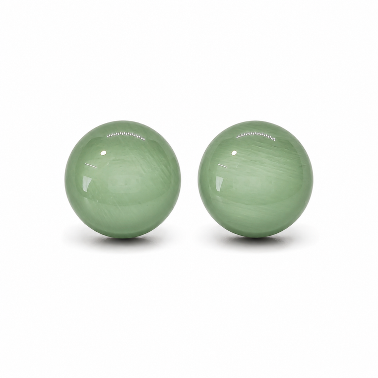 Shrub Green Stud Earrings by Candi Cove Designs