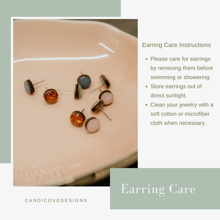 Desert Turquoise Stud Earrings by Candi Cove Designs