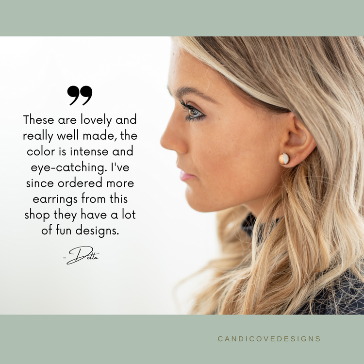 Desert Turquoise Stud Earrings by Candi Cove Designs