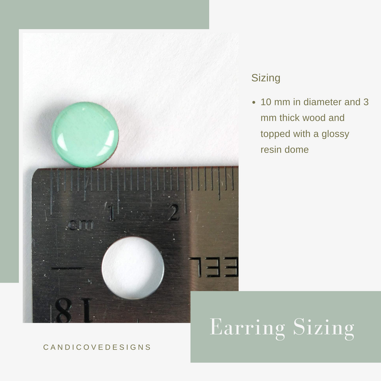 Carmel Espresso Shimmer Stud Earrings by Candi Cove Designs