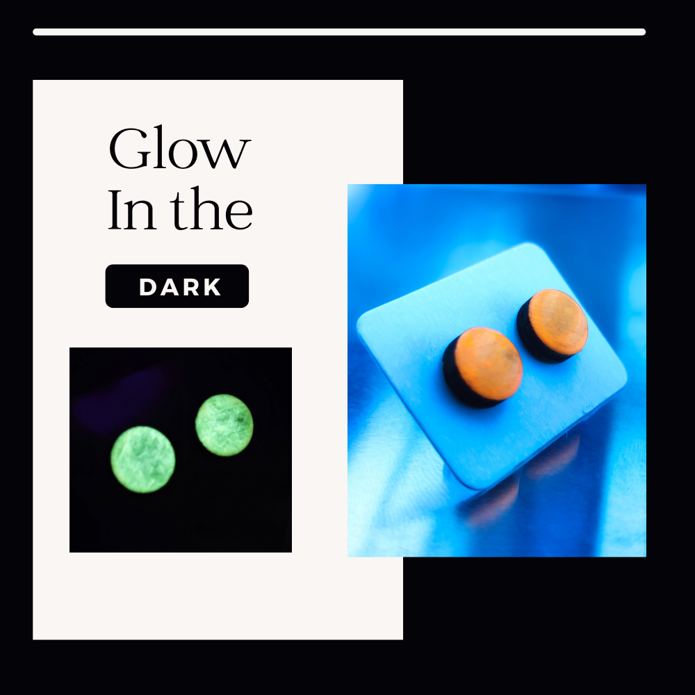 glow in the dark glow in the dark orange stud earrings by candi cove designs everyday simple stud earrings for sensitive ears