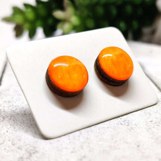 orange earrings orange jewelry orange and black stud earrings orange pearl stud earrings orange dot earring studs orange post earrings orange and blue earrings orange glow in the dark earrings flat bright orange studs earrings by candi cove designs