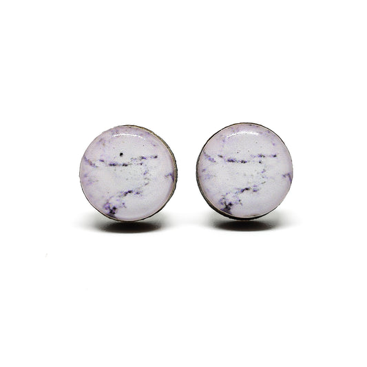 faux howlite pattern stud earrings by candi cove designs marble earrings  everyday simple earrings for sensitive ears