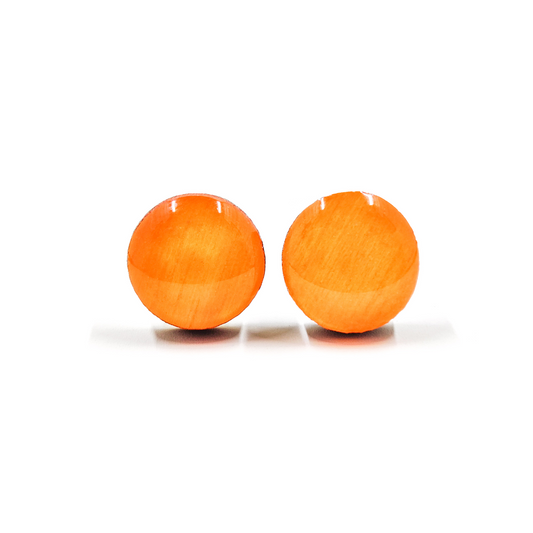 glow in the dark orange stud earrings by candi cove designs everyday simple stud earrings for sensitive ears