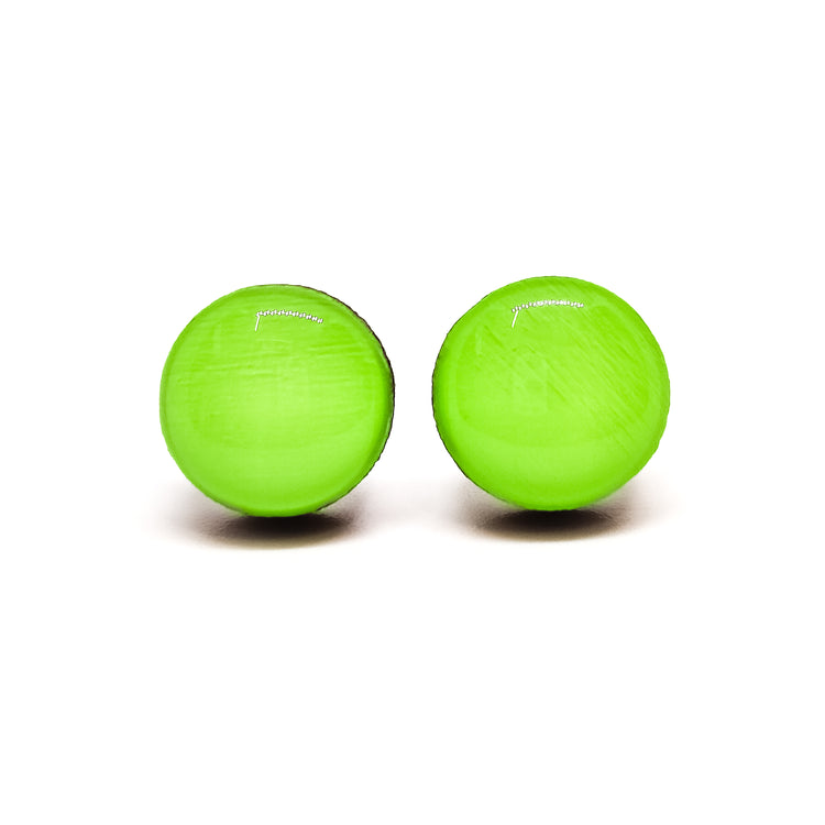 Lime Green Sorbet Stud Earrings by Candi Cove Designs