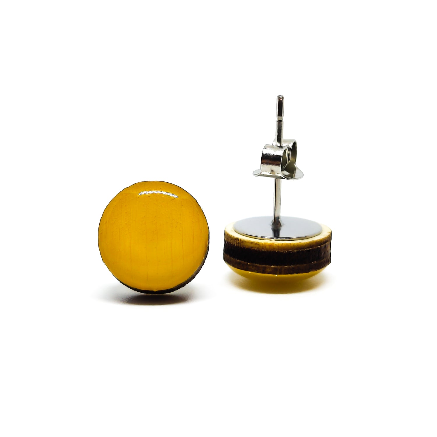 Dark Mustard Yellow Matte Ball Stud Earrings – Leetie Lovendale