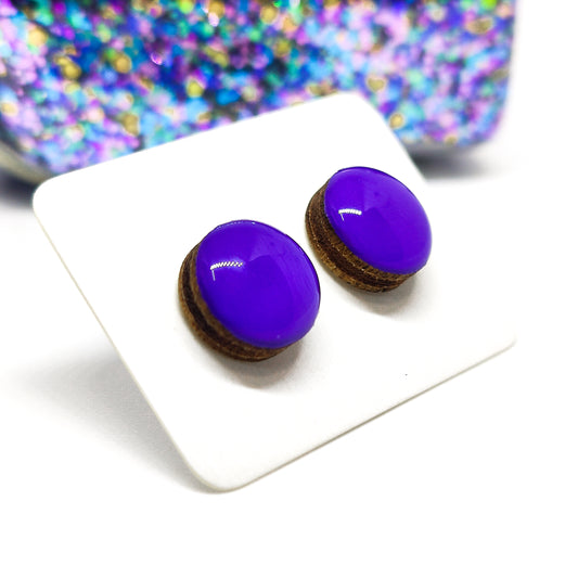 Purple Passion Stud Earrings by Candi Cove Designs